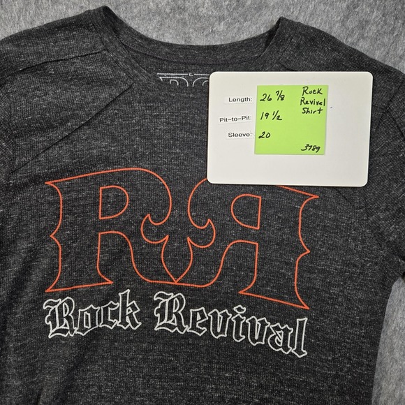 Rock Revival Shirt Mens Large Gray Long Sleeve Thermal Logo Made USA - Picture 9 of 9